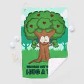 Verzweigen mit Liebe, die einen Baum umarmen Golfhandtuch (Insitu)