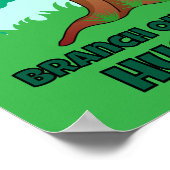 Verzweigen mit Liebe, die einen Baum umarmen Poster (Ecke)