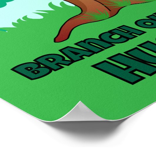 Verzweigen mit Liebe, die einen Baum umarmen Poster (Ecke)