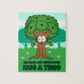 Verzweigen mit Liebe, die einen Baum umarmen Puzzle (Vertikal)