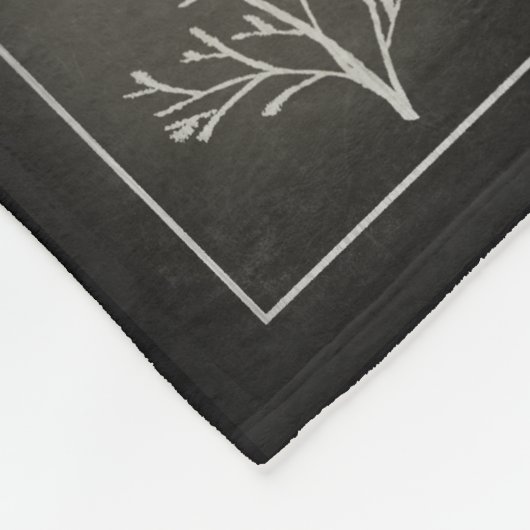 Verzweigenbaum-Schösslings-Kreide-Zeichnen Fleecedecke (Ecke)
