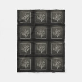 Verzweigenbaum-Schösslings-Kreide-Zeichnen Fleecedecke (Vorderseite)