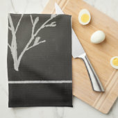 Verzweigenbaum-Schösslings-Kreide-Zeichnen Handtuch (Viertel Falte)