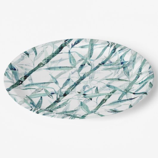 Verzweigt sich Bambus Pappteller (Schrägansicht)