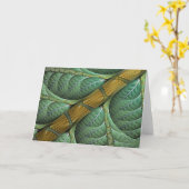 "Verzweigte" Fraktal-Gruß-Karte Karte (Gelbe Blume)