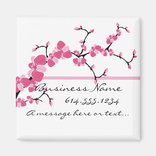 Verzweigung Cherry Blossom Baumzweig Anpassbares M Magnet (Vorne)