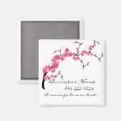 Verzweigung "Cherry Blossom Tree" mit anpassbarem Magnet (Vorderseite/Rückseite)
