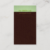 Verzweigung grüner Visitenkarten Visitenkarte (Rückseite)