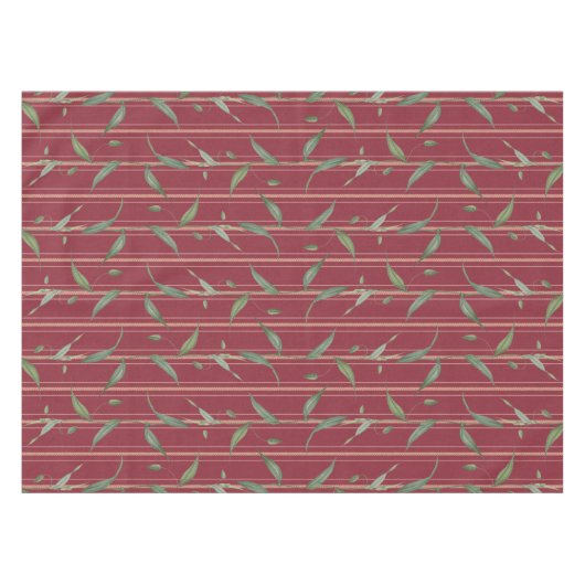 Verzweigung von Blätter auf roten Tapeten Tischdecke (Vorderseite (Horizontal))
