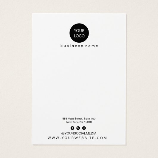 Verzweigungen Design Earring Display Card (Rückseite)