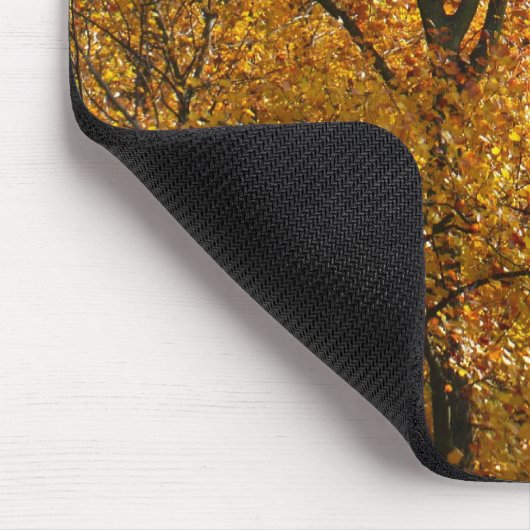 Verzweigungen gelber Blätter Heller Herbst farbenf Mousepad (Ecke)