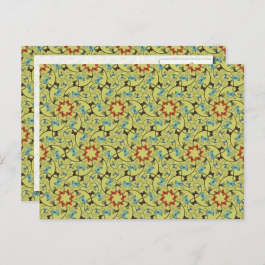 Verzweigungstoffüber wie jede Farbpostkarte Postkarte (Vorne/Hinten)