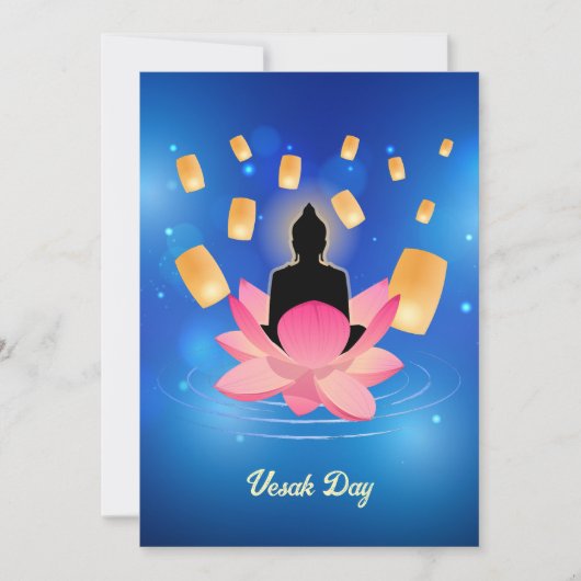 Vesak Day Buddha auf Lotus Lantern Vaisakha (Vorderseite)