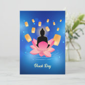 Vesak Day Buddha auf Lotus Lantern Vaisakha (Stehend Vorderseite)