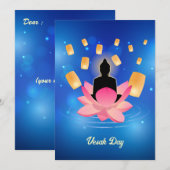 Vesak Day Buddha auf Lotus Lantern Vaisakha (Vorne/Hinten)