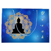 Vesak Day Buddha und Mandala Vaisakha Purnima Große Geschenktüte (Rückseite)