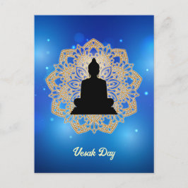 Vesak Day Buddha und Mandala Vaisakha Purnima Postkarte