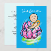 Vesak Lotus Monk Zen Einladung (Vorne/Hinten)