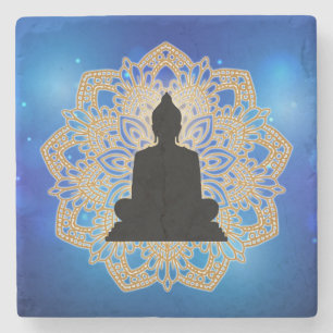 Vesak-Tag Buddha und Mandala Vaisakha Purnima Steinuntersetzer