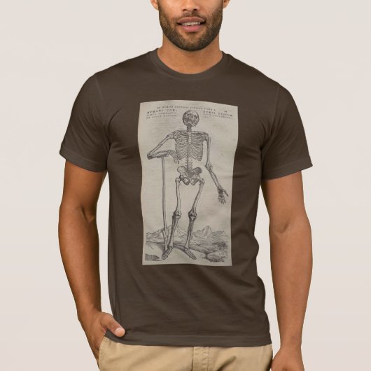 Vesalius Skelett T-Shirt (Vorderseite)