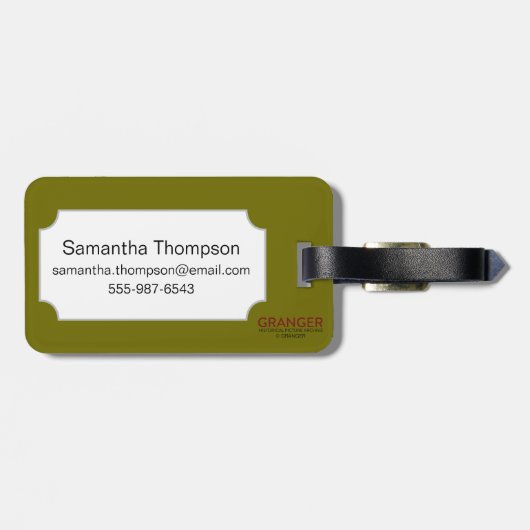 Vesalius: Skelettartiges System Gepäckanhänger (Rückseite horizontal)