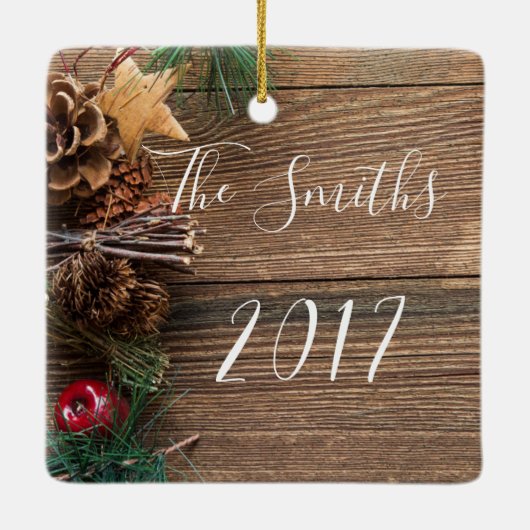 Veselé Vánoce Chrsitmas Verzierung Keramikornament (Rückseite)