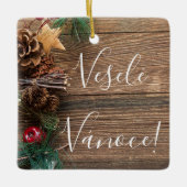 Veselé Vánoce Chrsitmas Verzierung Keramikornament (Vorderseite)