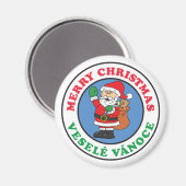 Vesele Vanoce Merry Christmas Weihnachten Tschechi Magnet (Vorderseite/Rückseite)