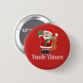 Vesele Vanoce Tschechische Weihnachtsfeier Weihnac Button (Vorne & Hinten)