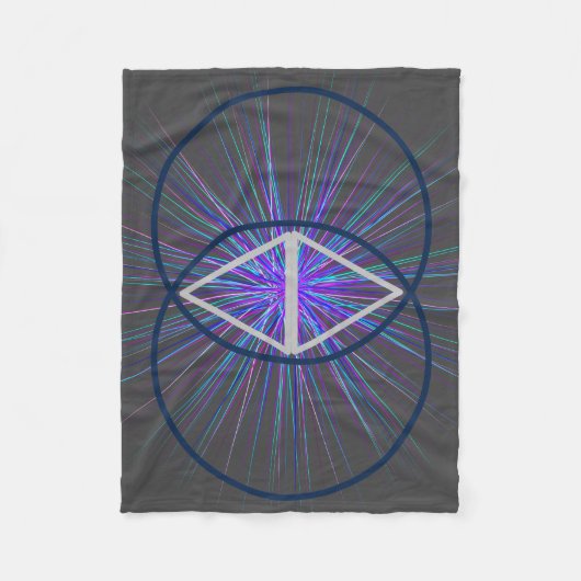 Vesica Pisces with Starburst Fleece Blanket (Vorderseite)