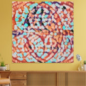 Vesica Piscis 369 | Glas Bokeh, Blau und Orange Leinwanddruck (Insitu (Wohnzimmer))