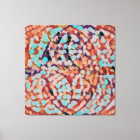 Vesica Piscis 369 | Glas Bokeh, Blau und Orange