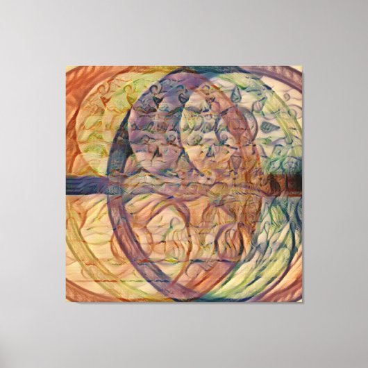 Vesica Piscis 369 | RYB, Red Yellow Blue Leinwanddruck (Vorderseite)