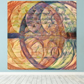 Vesica Piscis 369 | RYB, Red Yellow Blue Leinwanddruck (Insitu (Holzboden))