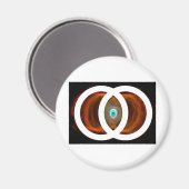 Vesica Piscis Hourglasnebel Magnet (Vorderseite/Rückseite)