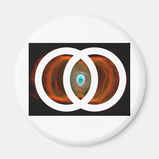 Vesica Piscis Hourglasnebel Magnet (Vorne)