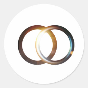 Vesica Piscis Sunrise Runder Aufkleber