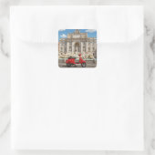 Vespa in Rom, Italien Quadratischer Aufkleber (Tasche)