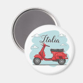 Vespa Italy Magnet (Vorderseite/Rückseite)