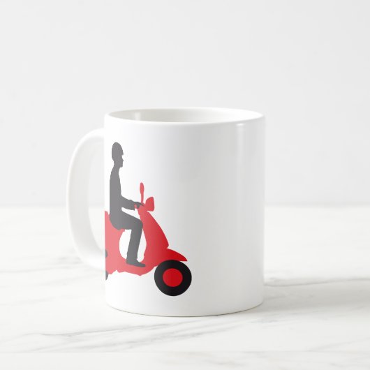 Vespa scooter kaffeetasse (Vorderseite Links)