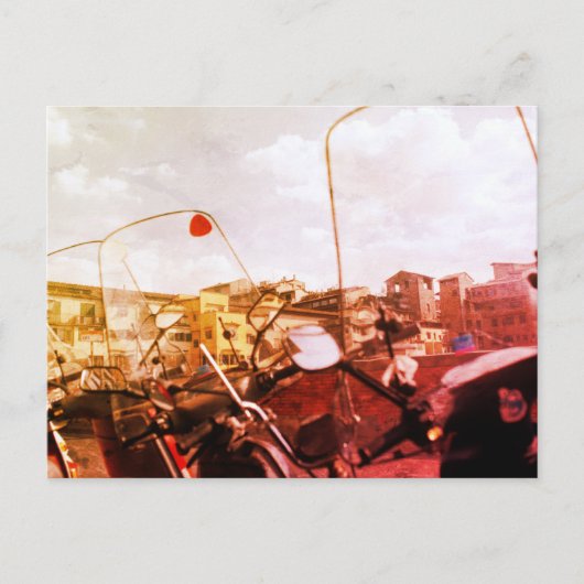 Vespas in Florence Postkarte (Vorderseite)