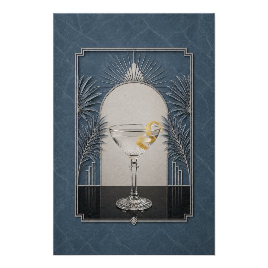 Vesper Art Deco Poster | Bar Kunst (Vorderseite)