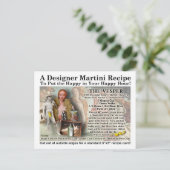 Vesper Martini Rezept Postkarte (Stehend Vorderseite)