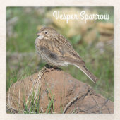 Vesper Sparrow Glasuntersetzer (Vorderseite)