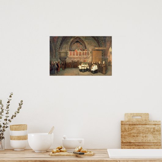 Vespers in der Kirche Saint Francis Poster (Küche)