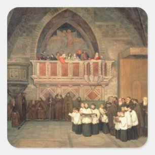 Vespers in der Kirche Saint Francis Quadratischer Aufkleber