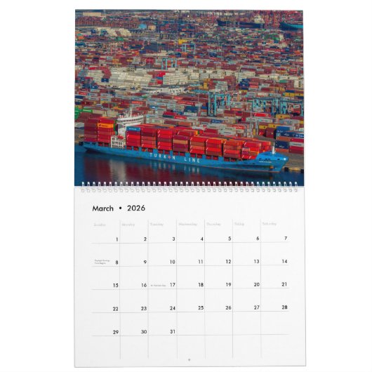 Vessels Calendar: March 2022 - February 2023 Kalender (Mär 2026)