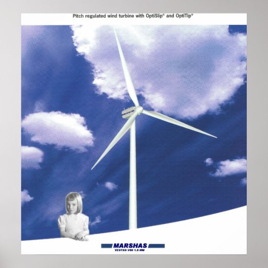 VESTAS V-80 Windkraftanlagen Poster (Vorne)