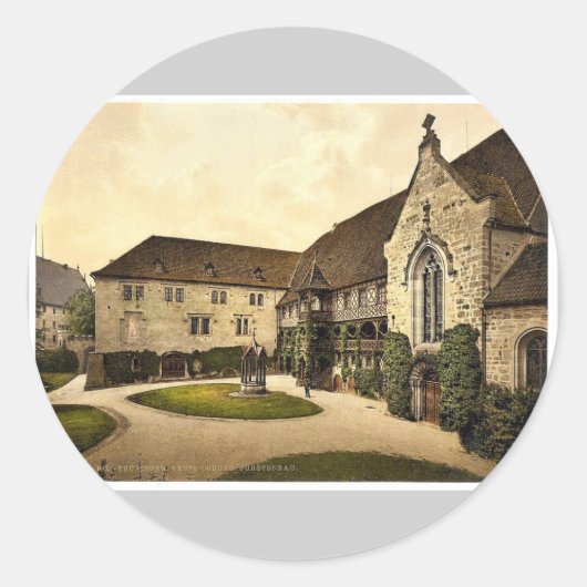 Veste Coburg Furstenbau, Thüringen, Deutschland, s Runder Aufkleber (Vorderseite)