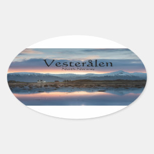 Vesteralen Norwegen Souvenir Ovaler Aufkleber